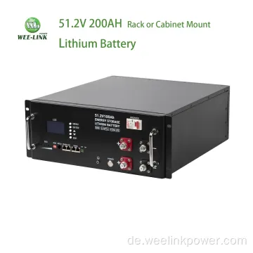 51,2 V 200AH Rack Schrankmontage Lithuim Batterie